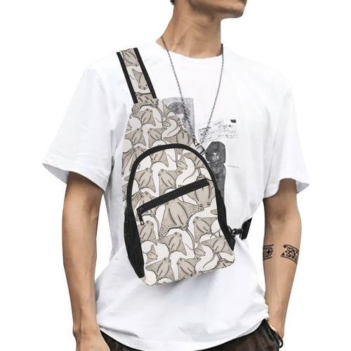 Stingray Pattern Print Design 05 All Over Print Chest Bag