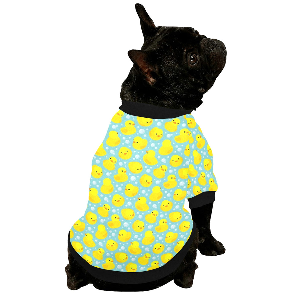 Duck Pattern Print Design 03 All Over Print Pet Dog Round Neck Fuzzy Shirt
