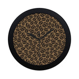 Coffee bean on brown background Elegant Black Wall Clock