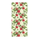 Red apples leaves pattern Beach Towel