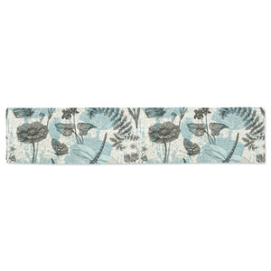 Dragonfly Butterfly Plants insect flower vintage s Table Runner