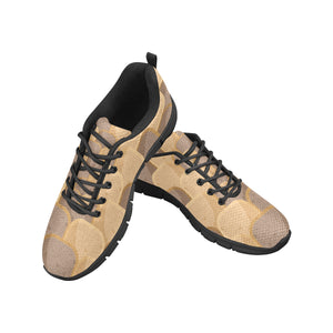 Bread Toast Pattern Print Design 04 Men's Breathable Sneakers ( Model 055)