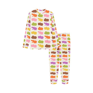 Hippopotamus Pattern Print Design 01 Kids' Boys' Girls' All Over Print Pajama Set