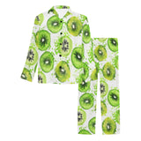 Watercolor kiwi pattern Men's Long Pajama Set