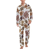American football ball pattern Men's Long Pajama Set