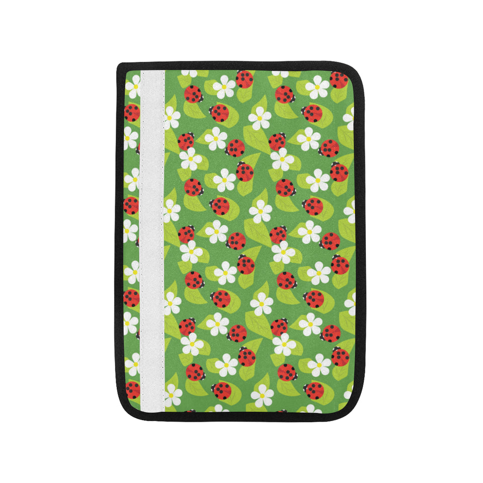 Ladybug Pattern Print Design 01 Car Seat Belt Cover