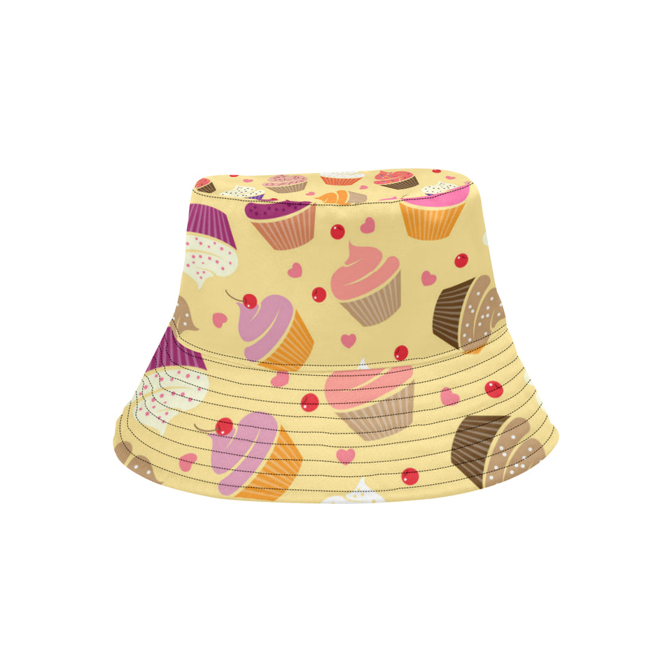 cake cupcake heart cherry pattern Unisex Bucket Hat