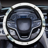 Hand drawn space elements space rocket star planet Car Steering Wheel Cover
