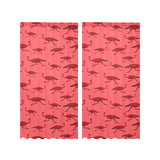 Ostrich Pattern Print Design 03 Gauze Curtain