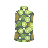 Whole sliced kiwi leave and flower Women's Padded Vest