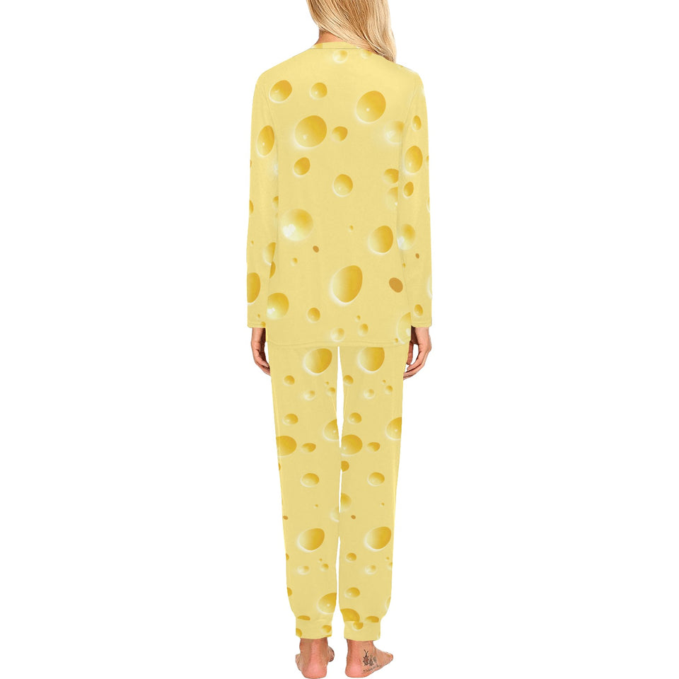 Cheese texture Women's All Over Print Pajama Set