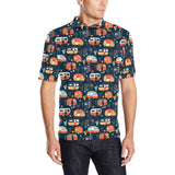 Camper Van Pattern Print Design 05 Men's All Over Print Polo Shirt