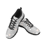Heart pattern gray background Women's Sneaker Shoes