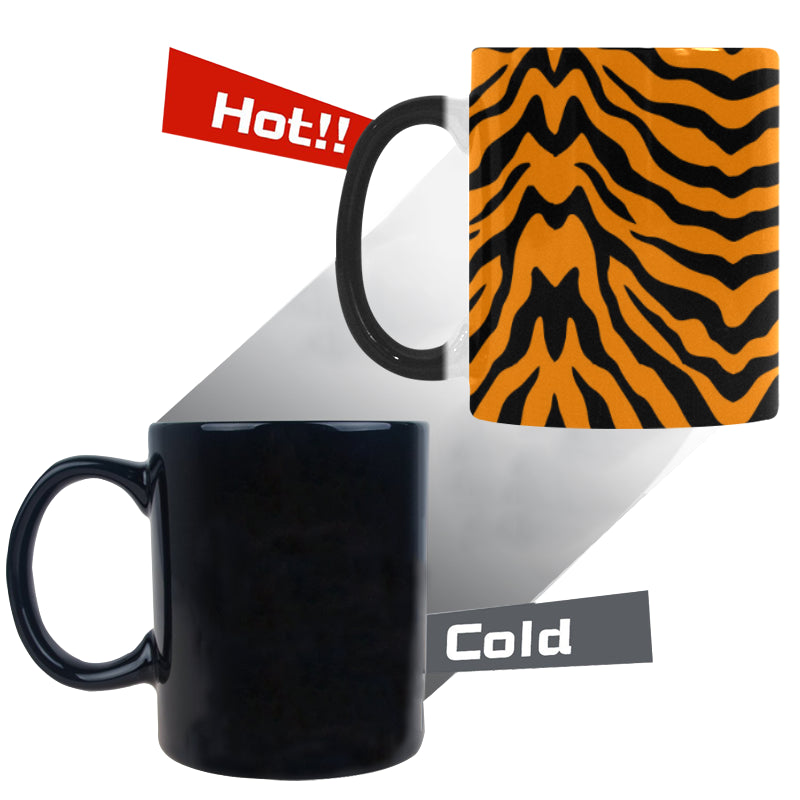 Bengal tigers skin print pattern Morphing Mug Heat Changing Mug