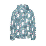 Cute rabbit pattern Kids' Boys' Girls' Padded Hooded Jacket