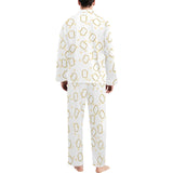 Bread Toast Pattern Print Design 01 Men's Long Pajama Set