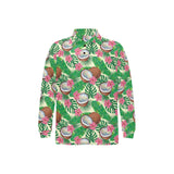 Coconut Pattern Print Design 01 Men's Long Sleeve Polo Shirt