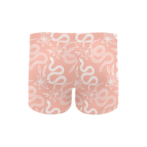 Snake lilies flower pattern Men's Swimming Trunks