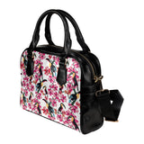 Toucan flower design pattern Shoulder Handbag