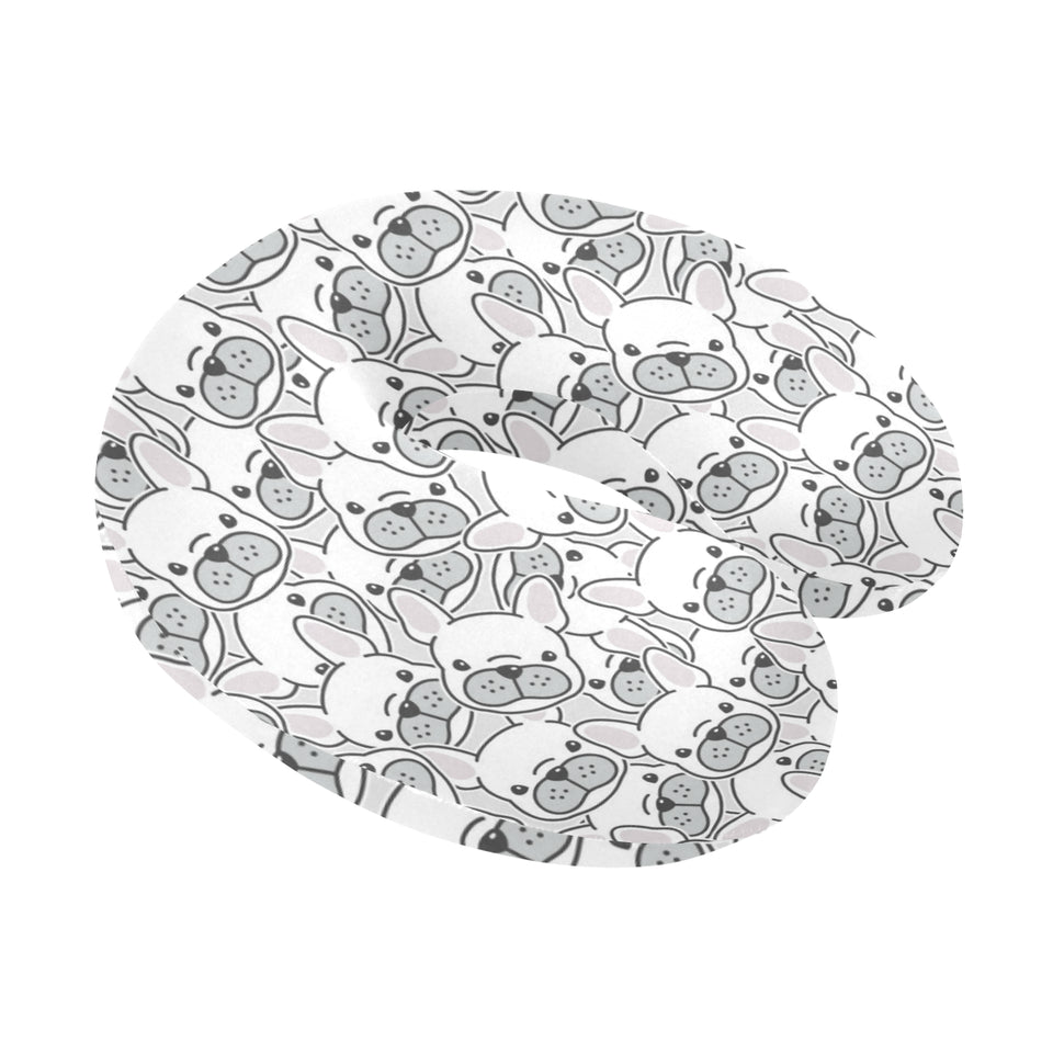 Cute french bulldog head pattern U-Shaped Travel Neck Pillow