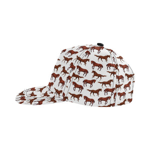 Horses running pattern background All Over Print Snapback Cap