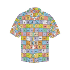 Chemistry Periodic Table Pattern Print Design 01 Men's All Over Print Hawaiian Shirt (Model T58)