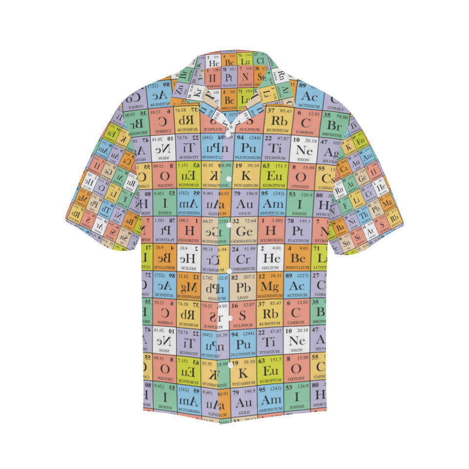 Chemistry Periodic Table Pattern Print Design 01 Men's All Over Print Hawaiian Shirt (Model T58)