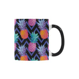 Pineapples pattern zigzag background Morphing Mug Heat Changing Mug