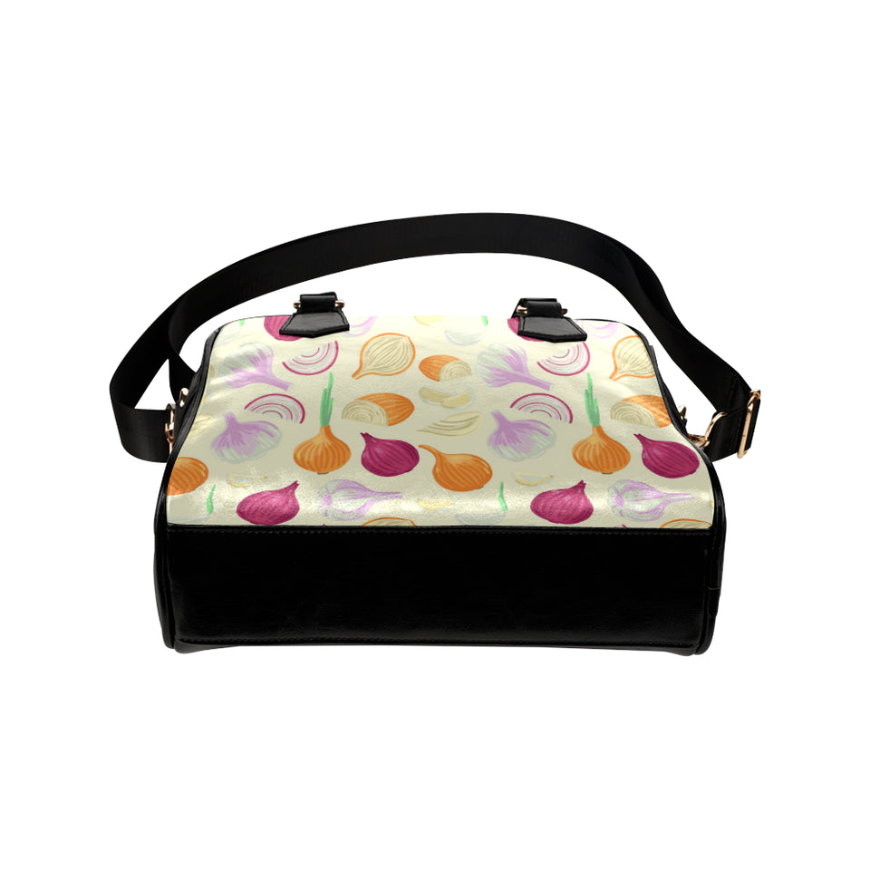Onion garlic white red pattern Shoulder Handbag