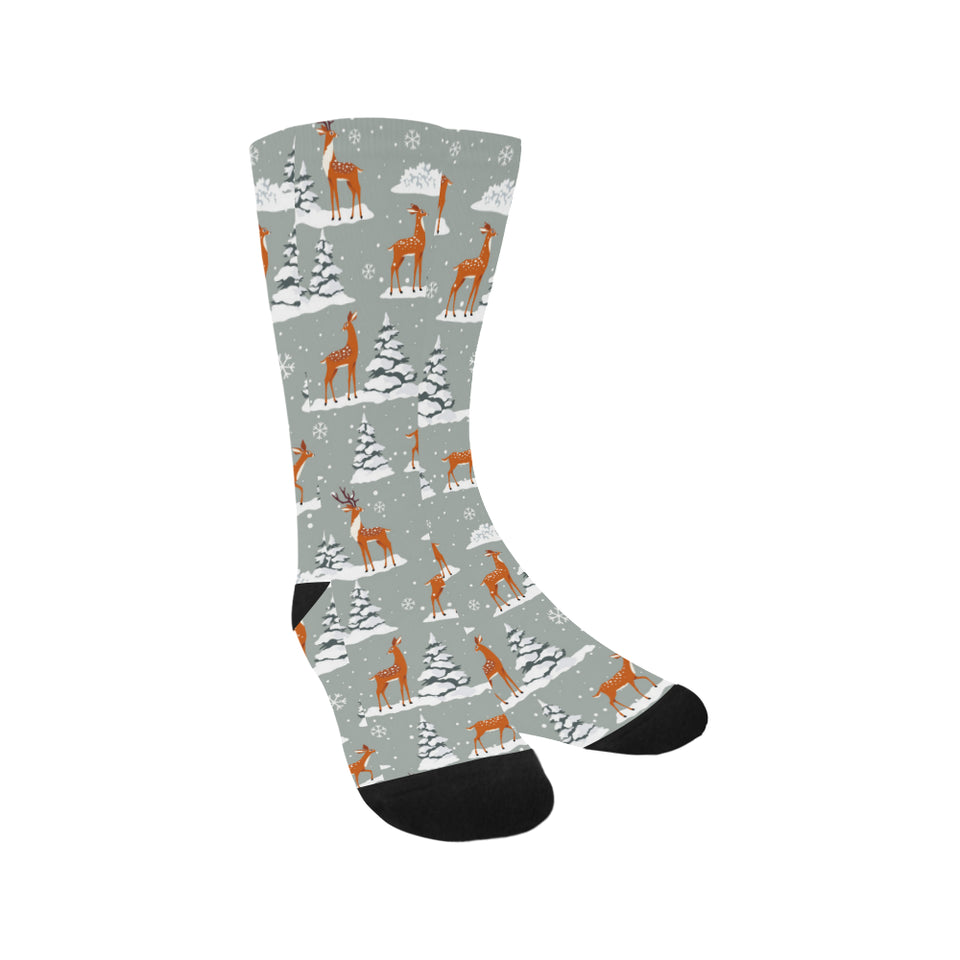 Beautiful deers Winter Christmas Crew Socks