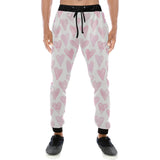 Watercolor pink heart pattern Unisex Casual Sweatpants
