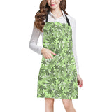 Canabis Marijuana Weed Pattern Print Design 01 All Over Print Adjustable Apron