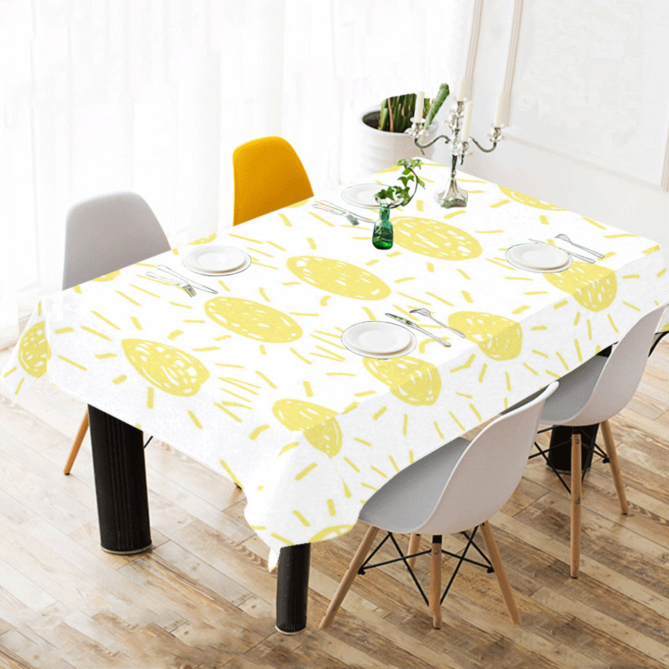 hand drawn sun pattern Tablecloth
