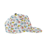 Siberian husky and colorful circle pattern All Over Print Snapback Cap