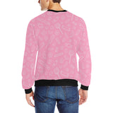 Sweet candy pink background Men's Crew Neck Sweatshirt