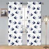 Swallow Pattern Print Design 03 Gauze Curtain