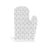 Bull Terrier Pattern Print Design 02 Heat Resistant Oven Mitts