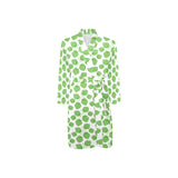 Hop pattern background Men's Long Sleeve Belted Night Robe