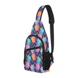 Pineapples pattern zigzag background All Over Print Chest Bag