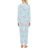 Cute cow flower pattern Women's All Over Print Pajama Set