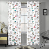 English Bulldog Pattern Print Design 03 Gauze Curtain