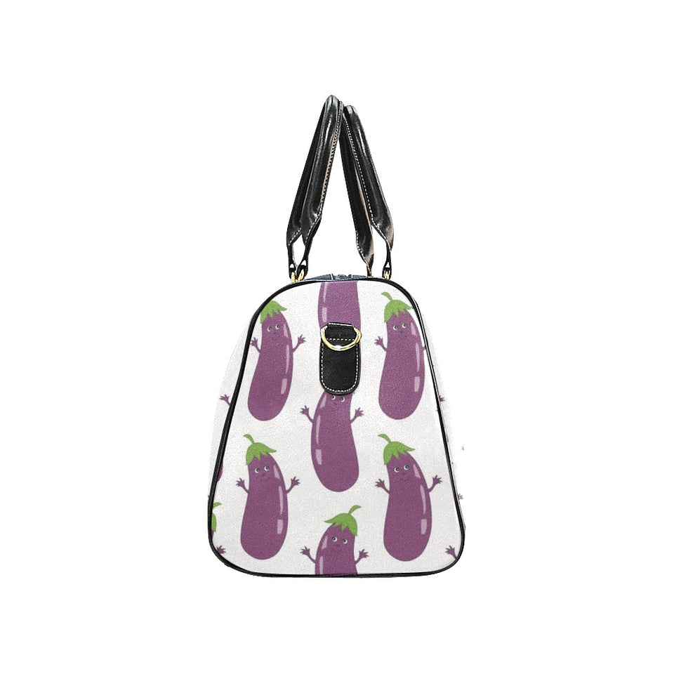Eggplant Pattern Print Design 01 Travel Bag