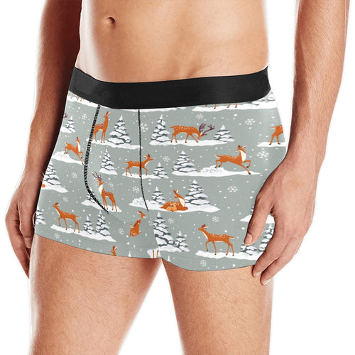 Beautiful deers Winter Christmas Men's All Over Print Boxer Briefs Men's Underwear