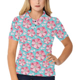 3D sakura cherry blossom pattern Women's All Over Print Polo Shirt