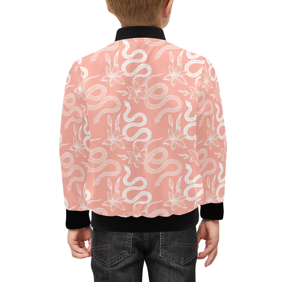 Snake lilies flower pattern Kids' Boys' Girls' Bomber Jacket