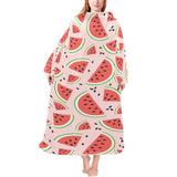 Watermelon pattern Blanket Robe with Sleeves