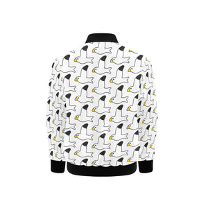 Seagull Pattern Print Design 05 Kids' Boys' Girls' Bomber Jacket