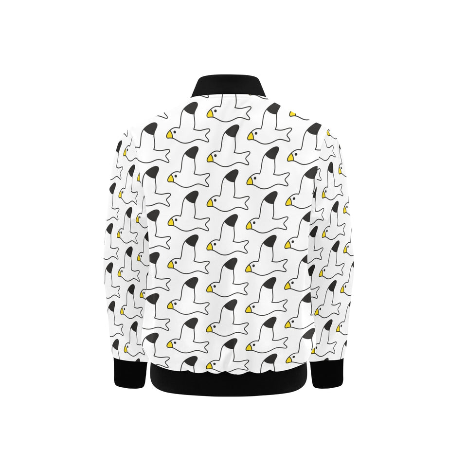 Seagull Pattern Print Design 05 Kids' Boys' Girls' Bomber Jacket