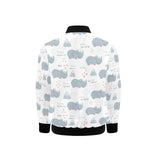 cute rhino heart pattern Kids' Boys' Girls' Bomber Jacket