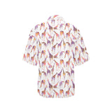 Giraffe Pattern Print Design 02 Women's All Over Print Hawaiian Shirt